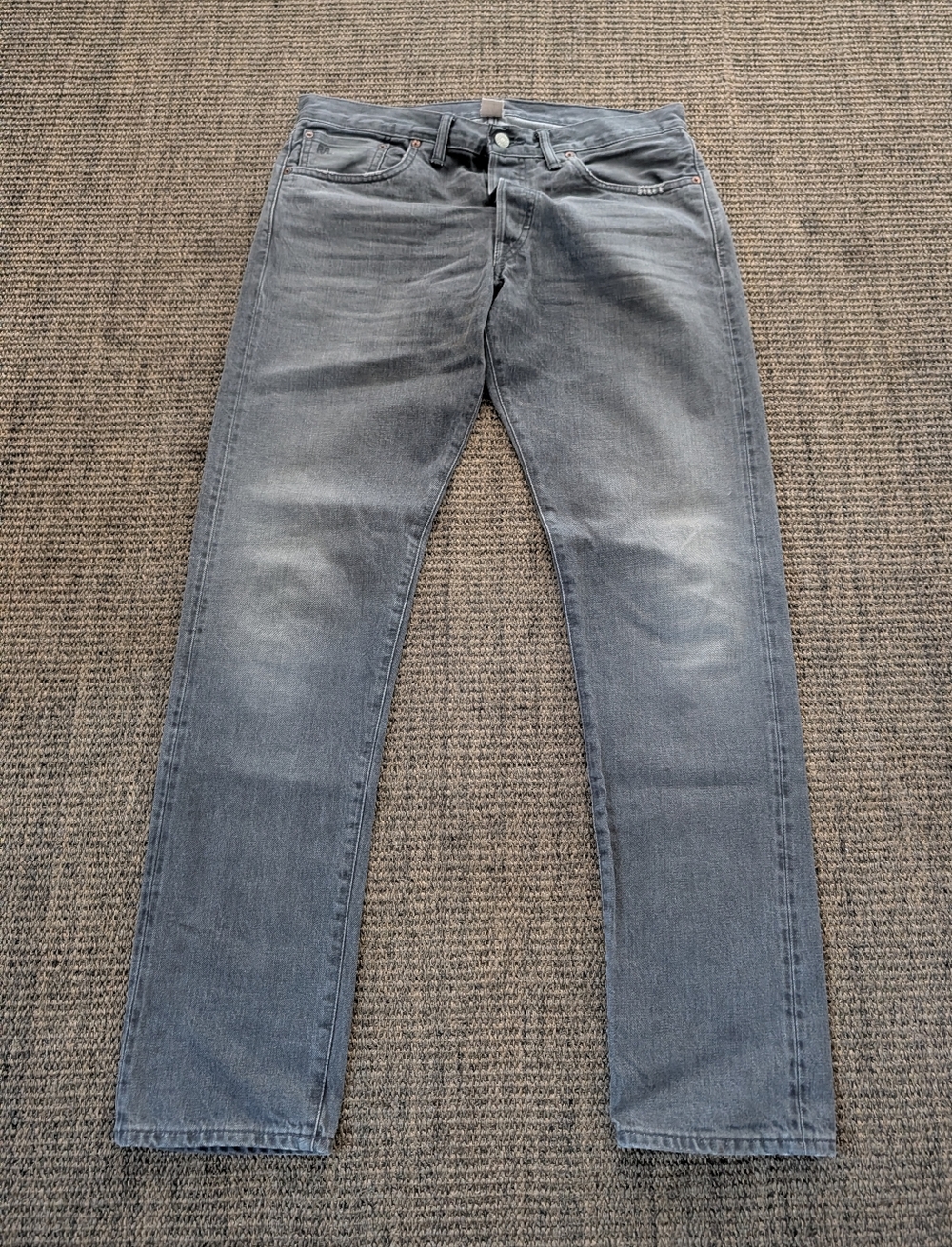 RRL Double RL Ralph Lauren Japanese Selvedge Denim Slim Jeans Gray Size 34